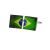 Distressed Brazil Split Flag Cufflinks