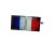 France Distressed Split Flag Cufflinks