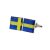 Sweden Distressed Split Flag Cufflinks