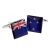 New Zealand Distressed Split Flag Cufflinks