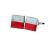 Poland Distressed Split Flag Cufflinks