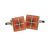 Funky Retro Large Squares Pattern Cufflinks