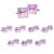 Purple & Pink Contemporary Pattern Wedding Cufflinks