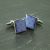 Puple Spotted Cufflinks on Grey Background