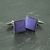 Puple Striped Cufflinks on Grey Background