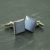 Pale Pink Striped Cufflinks on Grey Background