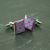 Hot Pink Spotted Cufflinks on Grey Background Cufflinks