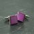 Hot Pink Striped Cufflinks on Grey Background Cufflinks