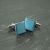 Turquoise Striped Cufflinks