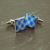 Turquoise Argyle Pattern Cufflinks