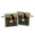 Mona Lisa Portrait Square Border Cufflinks