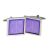 Lilac Ban the Bomb Peace Sign Cufflinks