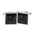 Cufflinks Black Watch Scottish Tartan with Scottie Dog design