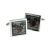 Geometric Squirrel On Driftwood Square Framed Cufflinks
