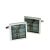 Geometric Giraffe On Driftwood Square Framed Cufflinks