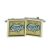 Pow Cartoon Style Bordered Square Cufflinks