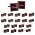 Burgundy Square Wedding Cufflinks