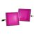 Plain Hot Pink Square Cufflinks