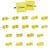 Bright Yellow Square Wedding Cufflinks