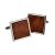 Briar Wood Insert Square Cufflinks