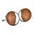 Single Section of Briar Wood Encapsulated Cufflinks