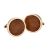 Briar Wood Insert Rose Gold Plated Cufflinks