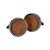 Briar Wood Insert Gunmetal Plated Cufflinks