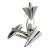 Folded Paper Plane Aeroplane Cufflinks.  Themed for 1st Anniversary Paper