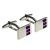 3 Purple Square Classic Cufflinks
