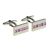 Rectangular Pink 5 square Pink & Blue Cufflinks