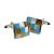 Brown, Turquoise & White Check Cufflinks