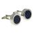 Black & Blue Carbon Fibre-look Cufflinks