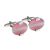 Pink & Chrome Oval Cufflinks