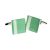 Green with Off Centre White Stripe Cufflinks