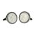 Polished Silver Sixpence in Gunmetal Finish Cufflinks