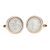 Polished Silver Sixpence in Rose Gold Finish Cufflinks