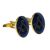 Gold Plated Blue Oval Masonic Cufflinks (No G)
