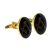 Gold Plated Black Oval Masonic Cufflinks (No G)