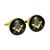 Black & Gold Round Masonic Cufflinks