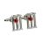 Cricket Wicket & Red Cricket Ball Sport Cufflinks