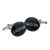 Black Oval Groom Wedding Cufflinks