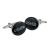 Black Oval Usher Wedding Cufflinks