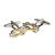 Two Tone Golden & Silver Reef Knot Cufflinks