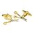 Silver & Gold Scissors Hairdressers Cufflinks