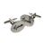 Brushed Finish Oval Wedding Script Cufflinks