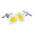 Chicken themes Pair Fried Eggs Cufflinks