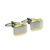 Two Tone Curved Matt & Gold Classic cufflinks (engravable)