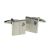 Square Brushed Effect Lined Classic Crystal Cufflinks
