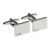 Hi Polished Cufflinks corner clear crystal 15mm Square