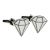 Large Diamond Design Cufflinks